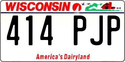 WI license plate 414PJP