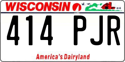 WI license plate 414PJR