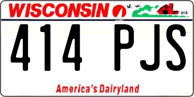 WI license plate 414PJS
