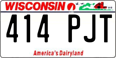 WI license plate 414PJT