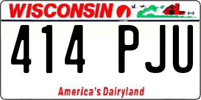 WI license plate 414PJU