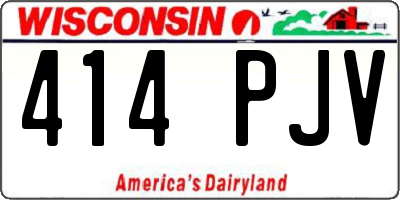 WI license plate 414PJV