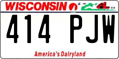 WI license plate 414PJW