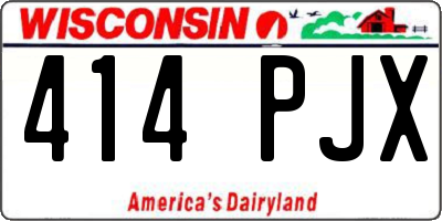 WI license plate 414PJX