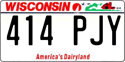 WI license plate 414PJY