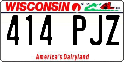 WI license plate 414PJZ