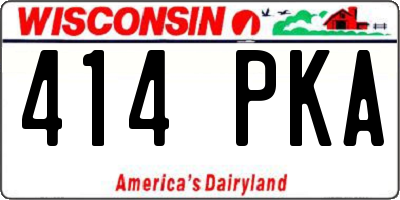 WI license plate 414PKA