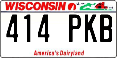 WI license plate 414PKB
