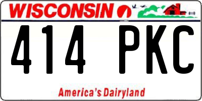 WI license plate 414PKC