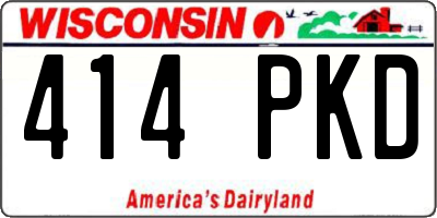 WI license plate 414PKD