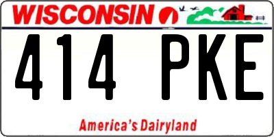 WI license plate 414PKE