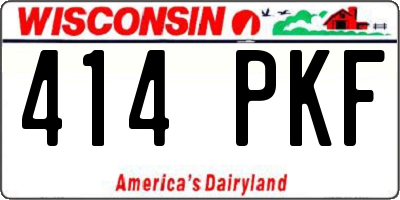 WI license plate 414PKF