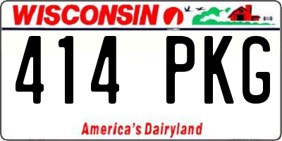 WI license plate 414PKG