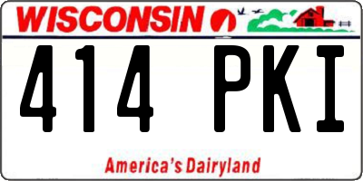 WI license plate 414PKI