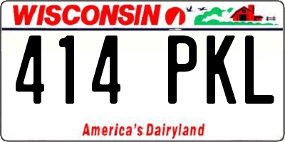 WI license plate 414PKL