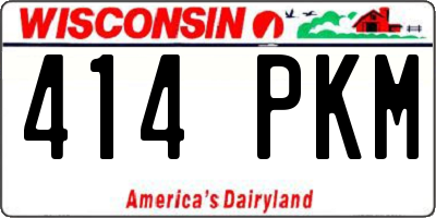 WI license plate 414PKM