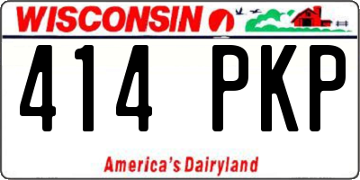 WI license plate 414PKP