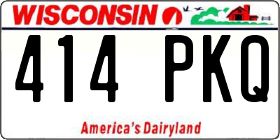 WI license plate 414PKQ