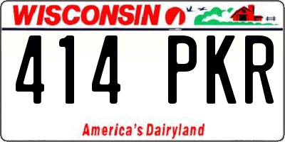 WI license plate 414PKR