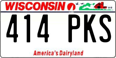WI license plate 414PKS