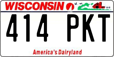 WI license plate 414PKT