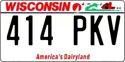 WI license plate 414PKV