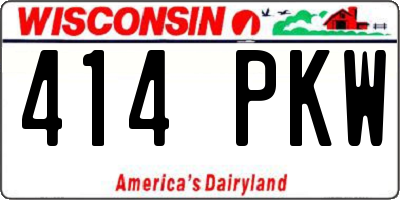 WI license plate 414PKW