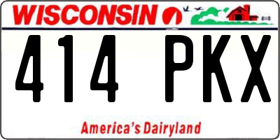 WI license plate 414PKX