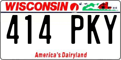 WI license plate 414PKY