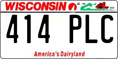 WI license plate 414PLC