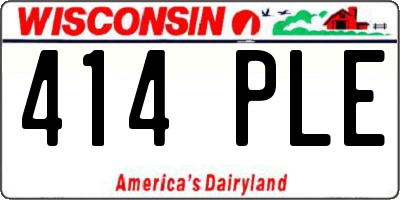 WI license plate 414PLE