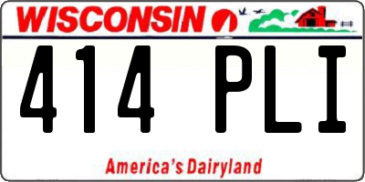 WI license plate 414PLI