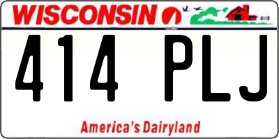 WI license plate 414PLJ