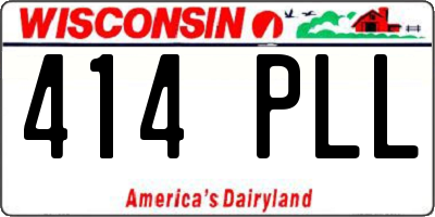 WI license plate 414PLL