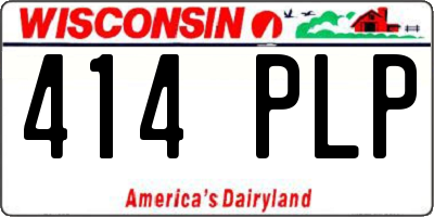 WI license plate 414PLP