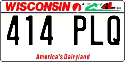 WI license plate 414PLQ