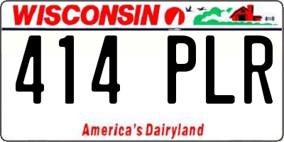 WI license plate 414PLR