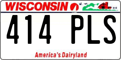 WI license plate 414PLS