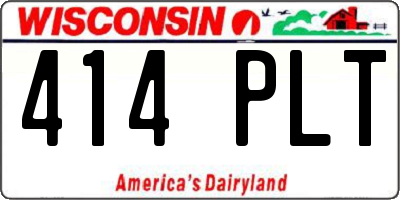 WI license plate 414PLT
