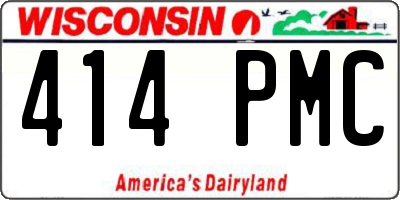 WI license plate 414PMC