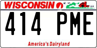 WI license plate 414PME