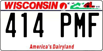 WI license plate 414PMF