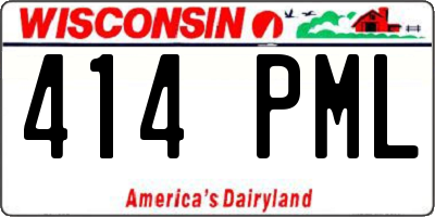 WI license plate 414PML