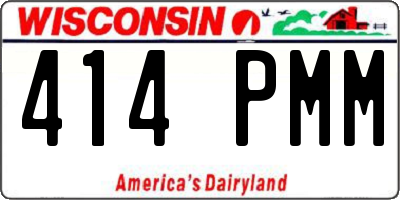 WI license plate 414PMM