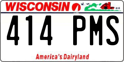 WI license plate 414PMS