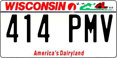 WI license plate 414PMV