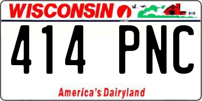 WI license plate 414PNC