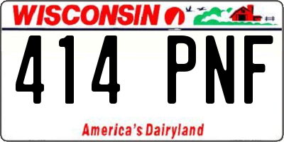 WI license plate 414PNF