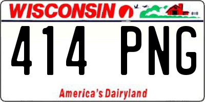 WI license plate 414PNG