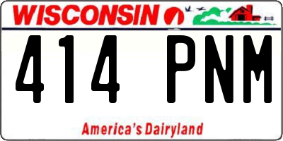 WI license plate 414PNM